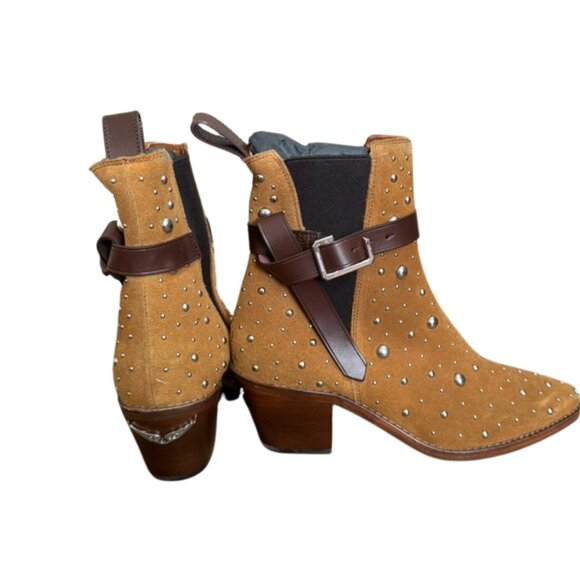 Zadig & Voltaire Tyler Cecilia Dream Studs Suede Boots New in Box - Picture 6 of 14